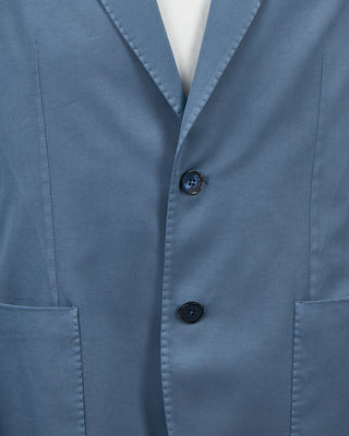 L.B.M. 1911 Blue Cotton Silk Stretch Soft Jacket Blue 1366