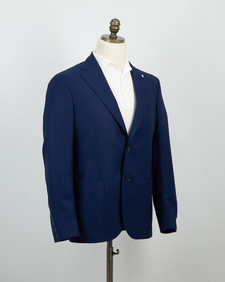 L.B.M. 1911 The Essential Summer Hopsack Soft Jacket Blue 1375