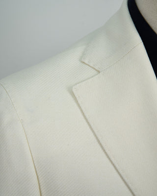 L.B.M. 1911 Wool  Cotton Textured White Soft Blazer White 1328