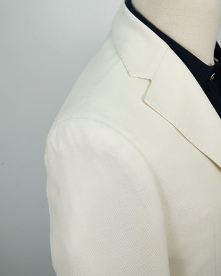 L.B.M. 1911 Wool  Cotton Textured White Soft Blazer White 1333