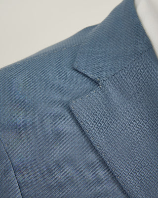 L.B.M. 1911 Wool  Cotton Textured Light Blue Soft Blazer Light Blue 1351