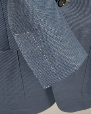 L.B.M. 1911 Wool  Cotton Textured Light Blue Soft Blazer Light Blue 1354