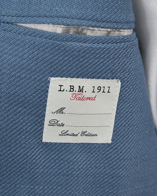 L.B.M. 1911 Wool  Cotton Textured Light Blue Soft Blazer Light Blue 1357