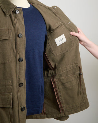 Manto Linen  Wool Overshirt Taupe 1159