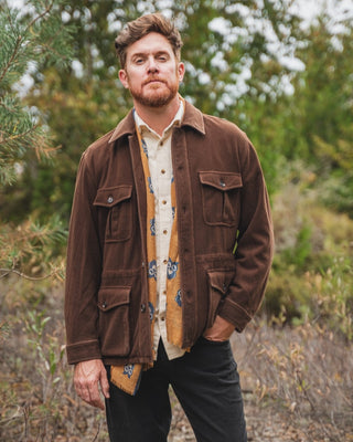 Manto Plush Garment Washed Wool safari Jacket Chocolate 1