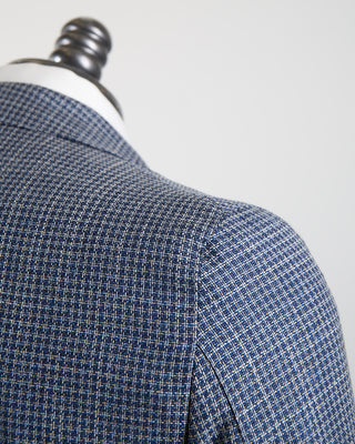 L.B.M. 1911 Summertime Hopsack Houndstooth Soft Jacket Navy 1273