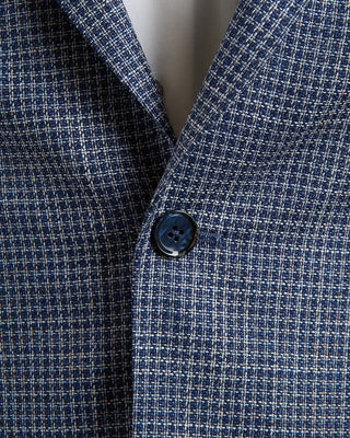 L.B.M. 1911 Summertime Hopsack Houndstooth Soft Jacket Navy 1275