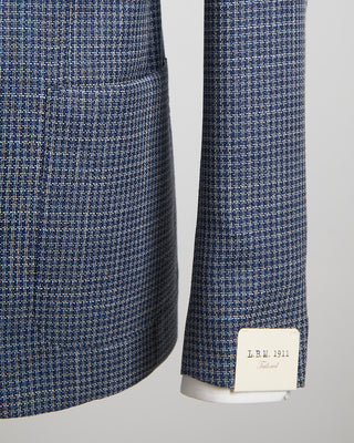 L.B.M. 1911 Summertime Hopsack Houndstooth Soft Jacket Navy 1276