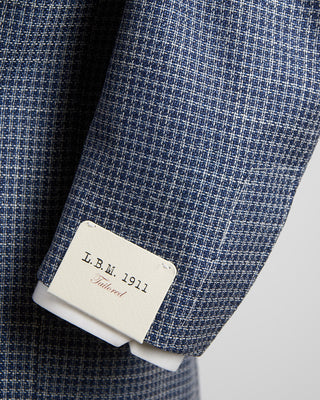L.B.M. 1911 Summertime Hopsack Houndstooth Soft Jacket Navy 1277