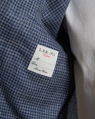 L.B.M. 1911 Summertime Hopsack Houndstooth Soft Jacket Navy 1279
