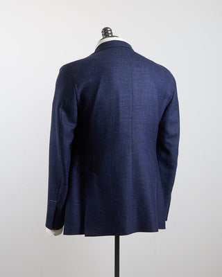 Luigi Bianchi Mantova Summertime Hopsack Solid Navy Blazer Navy 168