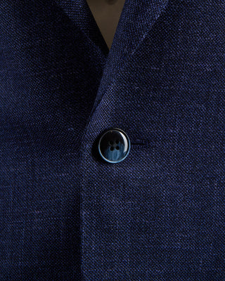 Luigi Bianchi Mantova Summertime Hopsack Solid Navy Blazer Navy 171