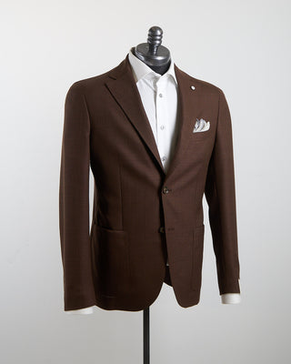 L.B.M. 1911 The Essential Summer Hopsack Soft Jacket Brown 1251