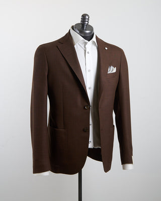 L.B.M. 1911 The Essential Summer Hopsack Soft Jacket Brown 1252