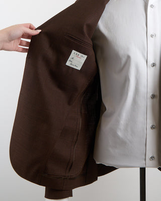 L.B.M. 1911 The Essential Summer Hopsack Soft Jacket Brown 1258