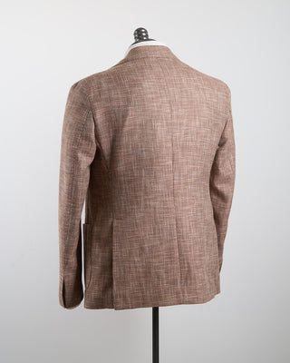 L.B.M. 1911 Cotton Linen  Wool Summer Textured Soft Jacket Brick 1263