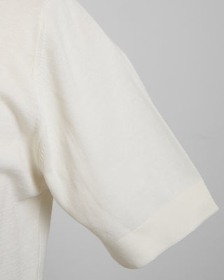 Filippo De Laurentiis Off White Straight Bottom Fine Knit Crewneck T Shirt Off White 1843