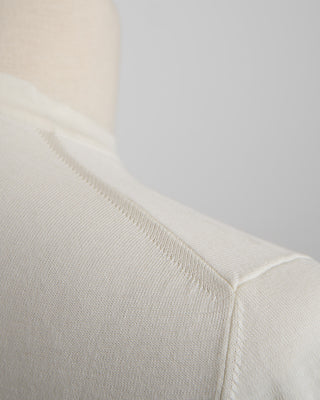 Filippo De Laurentiis Off White Straight Bottom Fine Knit Crewneck T Shirt Off White 1845