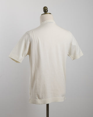 Filippo De Laurentiis Off White Straight Bottom Fine Knit Crewneck T Shirt Off White 1848