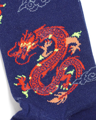 Marcoliani Dragon Design Pima Cotton Socks Blue  1
