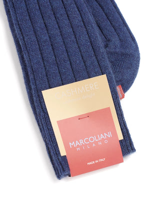 Marcoliani Cashmere Ribbed Dress Socks Blueberry  2