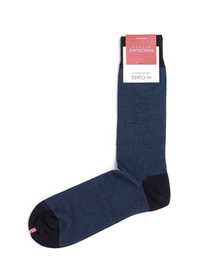 Marcoliani Soft Modal Striped Socks Light Blue 