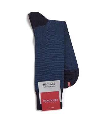 Marcoliani Soft Modal Striped Socks Light Blue  1