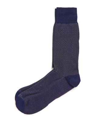 Marcoliani Textured Cotton Sneaker Socks Navy  2