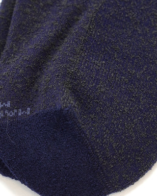 Marcoliani Textured Cotton Sneaker Socks Navy  3