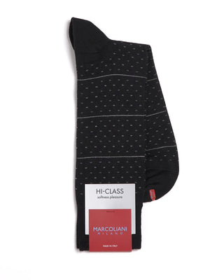 Marcoliani Soft Modal Micro Stitch Socks Black  1
