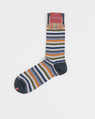 Marcoliani Rainbow Stripe Socks Orange 1 3