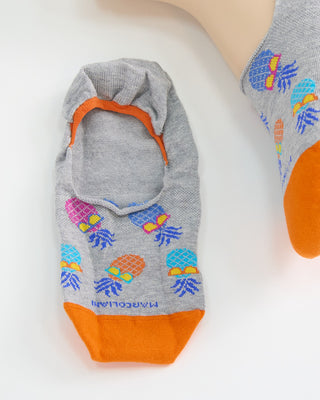 Marcoliani Pineapple Print Loafer Socks Silver 1 3