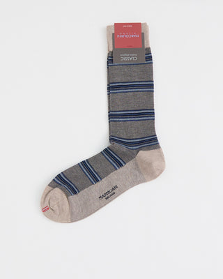Marcoliani Stripe Socks Khaki 1 3