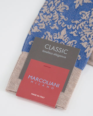 Marcoliani Floral Print Socks Light Blue 1