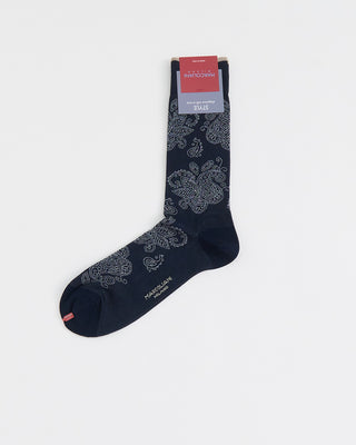 Marcoliani Floral Print Socks Navy 1 3