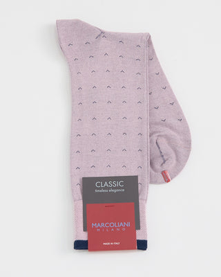 Marcoliani Chevron Socks Pink 1 3