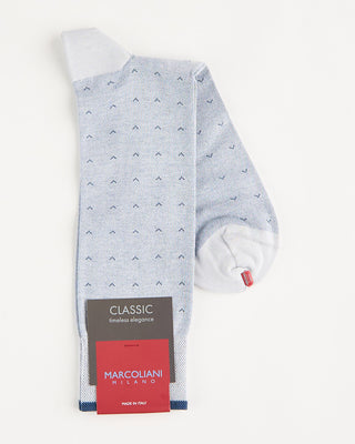 Marcoliani Pima Cotton Lisle Volo Socks Light Blue 8 1616