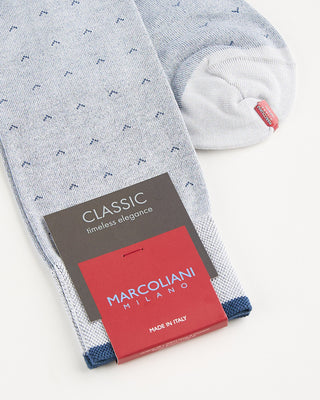 Marcoliani Pima Cotton Lisle Volo Socks Light Blue 9 1615