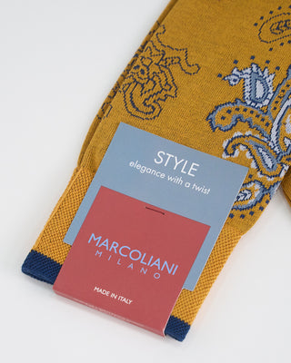 Marcoliani Floral Print Socks Orange 1