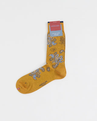 Marcoliani Floral Print Socks Orange 1 2
