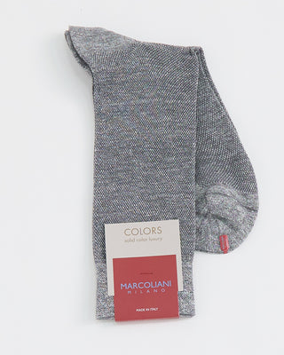 Marcoliani Solid Textured Socks Grey 1