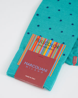 Marcoliani Dot Print Socks Turquoise 1 1
