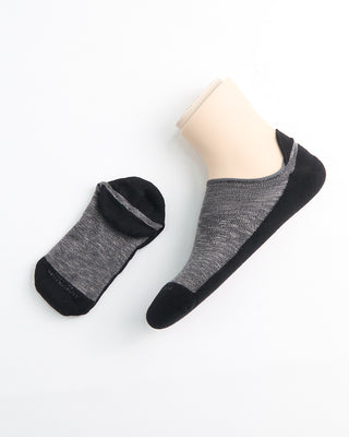 Marcoliani Stripe Invisible Sneaker Socks Black  3