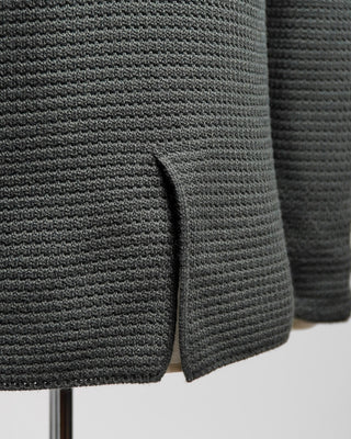 Ferrante Crocheted Midweight Sweater Jacket Green  1