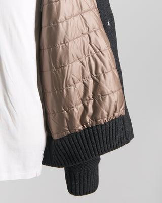 Ferrante Padded Sweater Jacket With Fleece Collar Charcoal 0 4