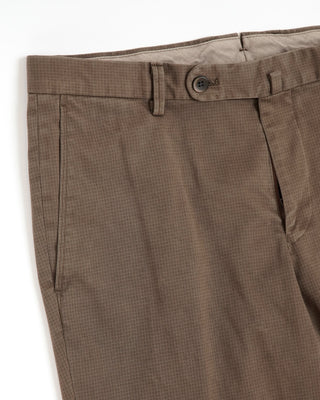 Echizenya Power Stretch Jacquard Casual Brown Chinos Brown  1