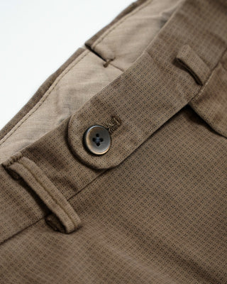 Echizenya Power Stretch Jacquard Casual Brown Chinos Brown  2