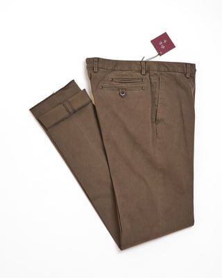 Echizenya Power Stretch Jacquard Casual Brown Chinos Brown  7