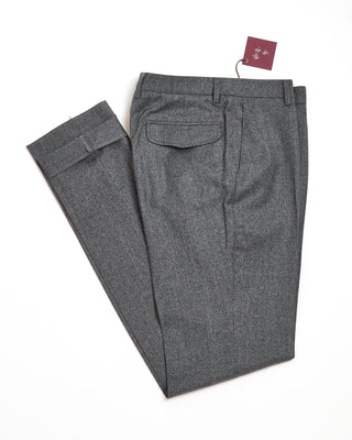 Echizenya Natural Stretch Smart Flannel Dress Pants Heather Grey  5