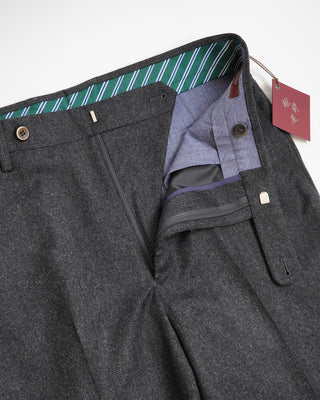 Echizenya Natural Stretch Smart Flannel Dress Pants Charcoal  1